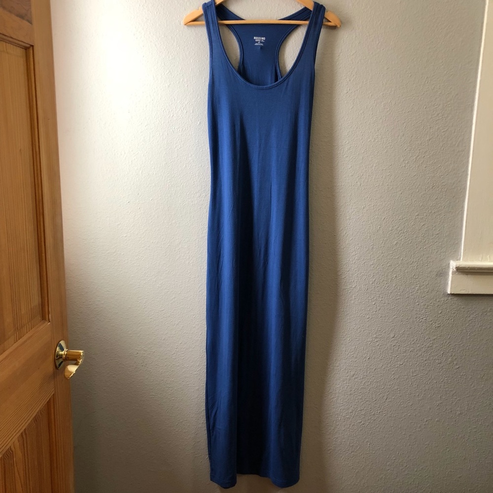 Blue Maxi Dress with Slit